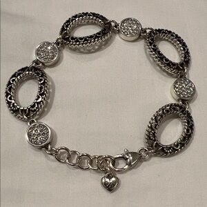 Brighton Silver Bracelet with Crystal Details